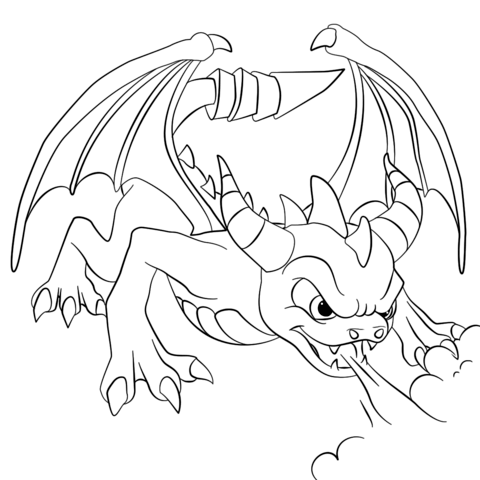 Skylanders Dark Spyro Coloring Page